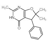 Furo[2,3-d]pyrimidin-4(3H)-one,5,6-dihydro-2,6,6-trimethyl-5-phenyl- Structure