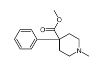 1-Methyl-4-phenyl-4-piperidinecarboxylic acid methyl ester结构式