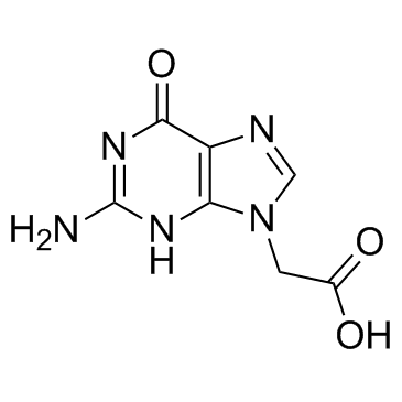 (2-Amino-6-oxo-3,6-dihydro-9H-purin-9-yl)acetic acid结构式