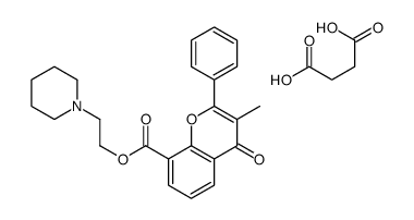 succinic acid, compound with 2-pyridinoethyl 3-methyl-4-oxo-2-phenyl-4H-1-benzopyran-8-carboxylate (1:1) picture