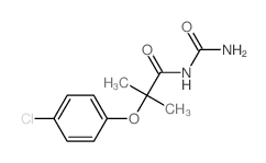 Propanamide,N-(aminocarbonyl)-2-(4-chlorophenoxy)-2-methyl- Structure