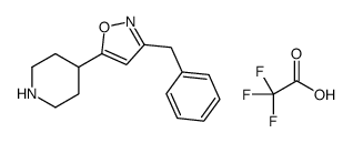 3-benzyl-5-piperidin-4-yl-1,2-oxazole,2,2,2-trifluoroacetic acid Structure