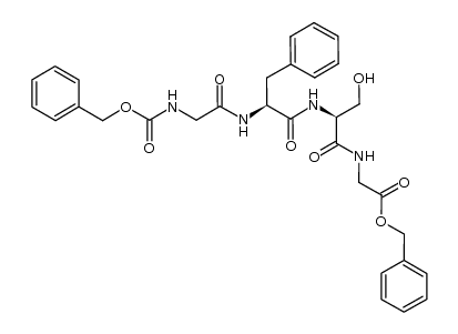 N-benzyloxycarbonylglycylphenylalaninylserylglycine benzyl ester Structure