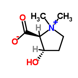 (2S,3S)- 2-carboxy-3-hydroxy-1,1-dimethyl-Pyrrolidinium inner salt结构式