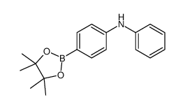 N-苯基-4-(4,4,5,5-四甲基-1,3,2-二氧硼杂环戊烷-2-基)苯胺结构式