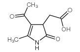 2-(4-acetyl-5-methyl-2-oxo-1,3-dihydropyrrol-3-yl)acetic acid Structure