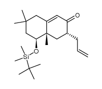 (3R,4aS,5S)-3-allyl-5-{[tert-butyl(dimethyl)silyl]oxy}-4a,7,7-trimethyl-4,4,a,5,6,7,8-hexahydro-2(3H)-naphthalenone Structure