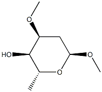 Methyl 3-O-methyl-2,6-dideoxy-α-D-ribo-hexopyranoside结构式