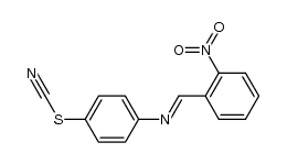 N-(2-Nitro-benzyliden)-4-rhodan-anilin结构式