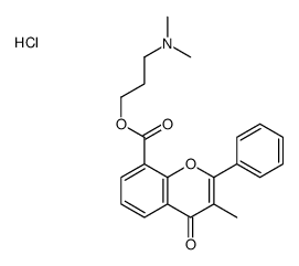 dimethyl-[3-(3-methyl-4-oxo-2-phenylchromene-8-carbonyl)oxypropyl]azanium,chloride Structure