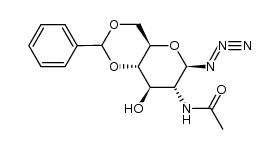 2-acetamido-4,6-O-benzylidene-2-deoxy-β-D-glucopyranosyl azide Structure