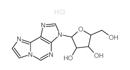 3H-Imidazo[2,1-i]purine,3-b-D-ribofuranosyl-,monohydrochloride (9CI)结构式