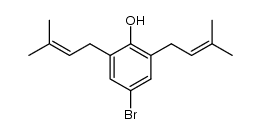 4-bromo-2,6-bis(3-methyl-2-butenyl)-phenol结构式