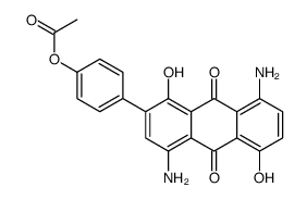 p-[[4,8-diamino-1,5-dihydroxy-9,10-dioxo-9,10-dihydro-2-anthryl]oxy]phenyl acetate Structure