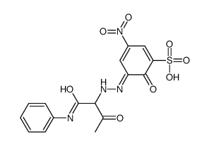 3-[[1-[(anilino)carbonyl]-2-oxopropyl]azo]-2-hydroxy-5-nitrobenzenesulphonic acid结构式