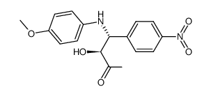 (3S,4R)-3-hydroxy-4-(4-methoxyphenylamino)-4-(4-nitro-phenyl)butan-2-one结构式