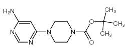 1-Boc-4-(6-氨基嘧啶-4-基)哌嗪结构式
