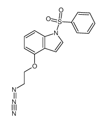 2-{[1-(phenylsulfonyl)-1H-indole-4-yl]oxy}ethylazide Structure