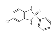 3-chloro-8-phenyl-8-sulfanylidene-7,9-diaza-8$l^C12H10ClN2PS-phosphabicyclo[4.3.0]nona-2,4,10-triene结构式