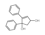 1,2-diphenylcyclopent-2-ene-1,4-diol结构式