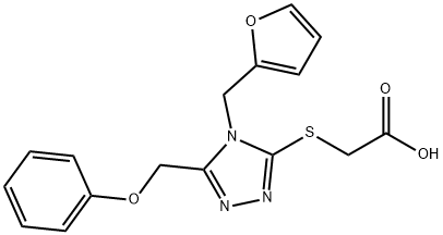 2-{[4-(furan-2-ylmethyl)-5-(phenoxymethyl)-4H-1,2,4-triazol-3-yl]sulfanyl}acetic acid picture