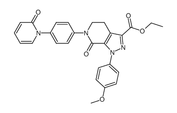ethyl 1-(4-methoxyphenyl)-7-oxo-6-(4-(2-oxopyridin-1(2H)-yl)phenyl)-4,5,6,7-tetrahydro-1H-pyrazolo[3,4-c]pyridine-3-carboxylate结构式