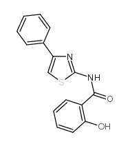 (2-hydroxybenzoyl)-N-(4-phenylthiazol-2-yl)amine结构式