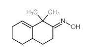 2(1H)-Naphthalenone, 3,4,4a,5,6,7-hexahydro-1,1-dimethyl-, oxime structure