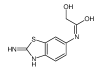 Acetamide, N-(2-amino-6-benzothiazolyl)-2-hydroxy- (9CI) Structure