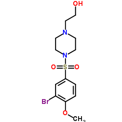 2-{4-[(3-Bromo-4-methoxyphenyl)sulfonyl]-1-piperazinyl}ethanol结构式