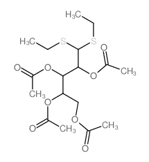D-Arabinose, diethyl mercaptal, tetraacetate Structure
