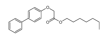 heptyl 2-(4-phenylphenoxy)acetate Structure