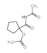 Cyclopentanecarboxamide,N-acetyl-1-(acetyloxy)- Structure