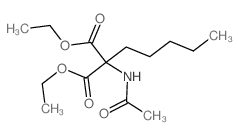 Propanedioic acid,2-(acetylamino)-2-pentyl-, 1,3-diethyl ester structure