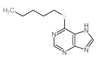 9H-Purine,6-(pentylthio)-结构式