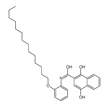 1,4-dihydroxy-N-(2-tetradecoxyphenyl)naphthalene-2-carboxamide结构式