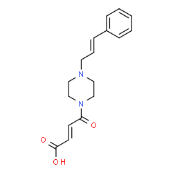 4-Oxo-4-(4-(3-phenylprop-2-enyl)piperazinyl)but-2-enoic acid结构式