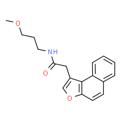 Naphtho[2,1-b]furan-1-acetamide, N-(3-methoxypropyl)- (9CI) structure