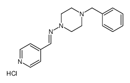 N-(4-benzylpiperazin-1-yl)-1-pyridin-4-ylmethanimine,hydrochloride Structure