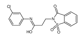 N-(3-chlorophenyl)-3-(1,1,3-trioxo-1,2-benzothiazol-2-yl)propanamide Structure