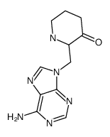 2-[(6-aminopurin-9-yl)methyl]-1-azabicyclo[2.2.2]octan-3-one Structure