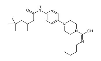 N-butyl-4-[4-(3,5,5-trimethylhexanoylamino)phenyl]piperazine-1-carboxamide Structure