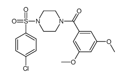[4-(4-chlorophenyl)sulfonylpiperazin-1-yl]-(3,5-dimethoxyphenyl)methanone Structure