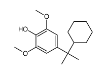 4-(2-cyclohexylpropan-2-yl)-2,6-dimethoxyphenol结构式