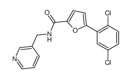 5-(2,5-dichlorophenyl)-N-(pyridin-3-ylmethyl)furan-2-carboxamide结构式