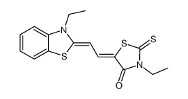 5-[2-(3-ethyl-2-benzothiazolylidene)-ethylidene]-3-ethyl-2-thioxo-4-thiazolidinone结构式