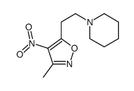 3-methyl-4-nitro-5-(2-piperidin-1-ylethyl)-1,2-oxazole结构式
