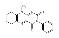 Benzo[g]pteridine-2,4(3H,7H)-dione, 6,8,9, 10-tetrahydro-10-methyl-3-phenyl-结构式