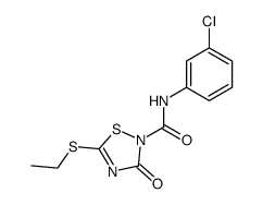5-ethylsulfanyl-3-oxo-3H-[1,2,4]thiadiazole-2-carboxylic acid 3-chloro-anilide结构式