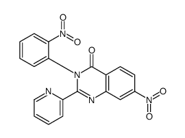 7-nitro-3-(2-nitrophenyl)-2-pyridin-2-ylquinazolin-4-one结构式